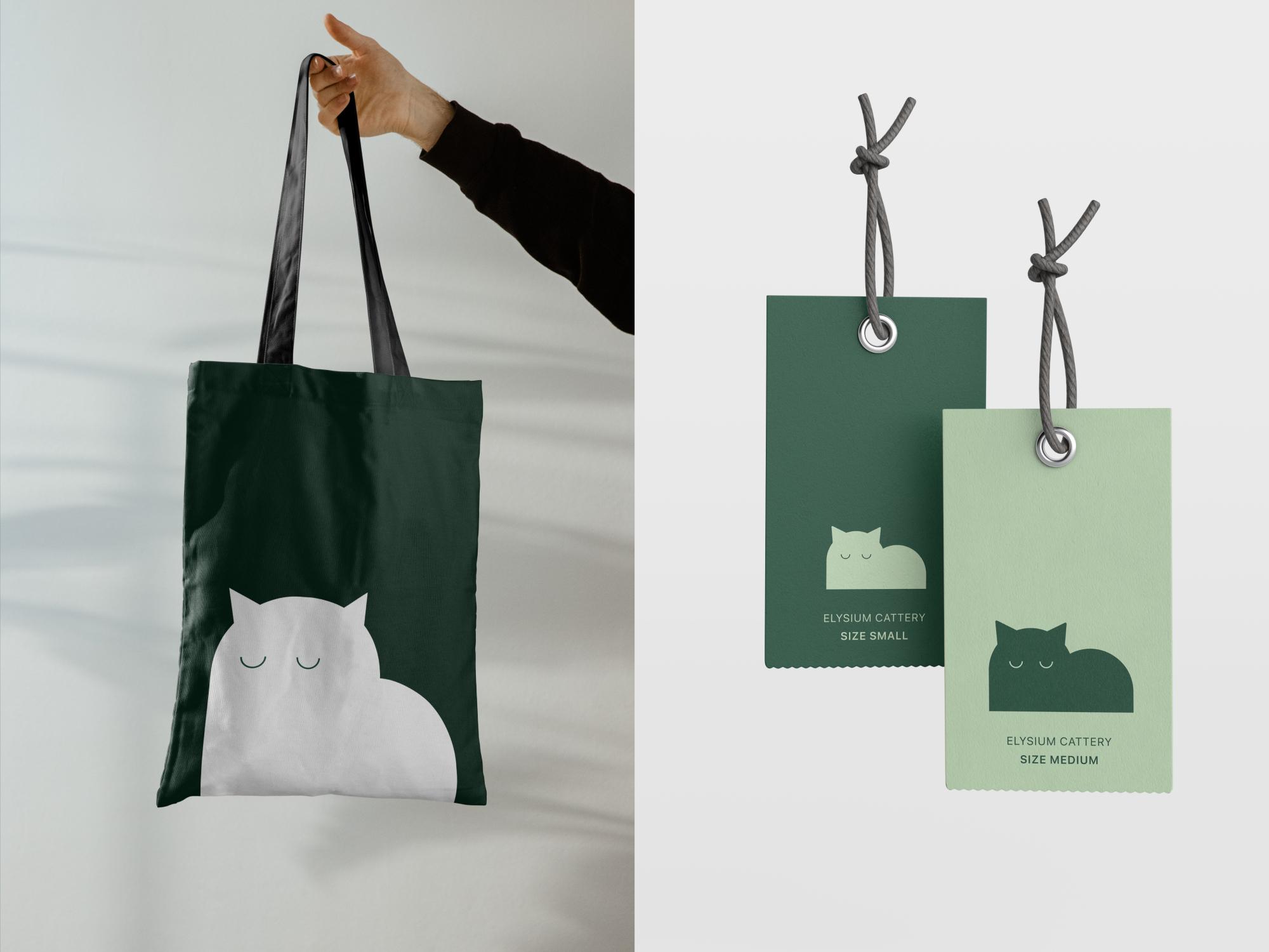 Elysium Cattery print identity application