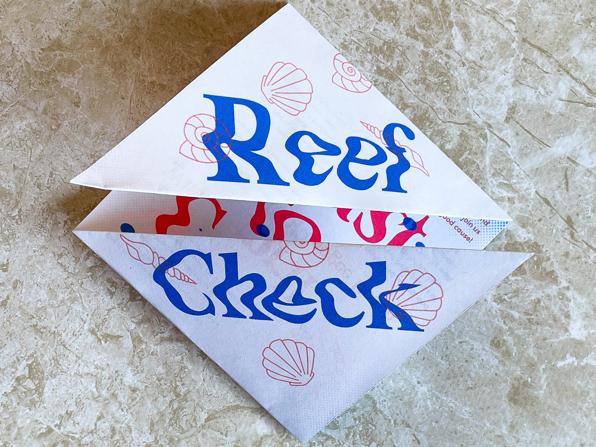 Reef Check risograph flyer colour detail