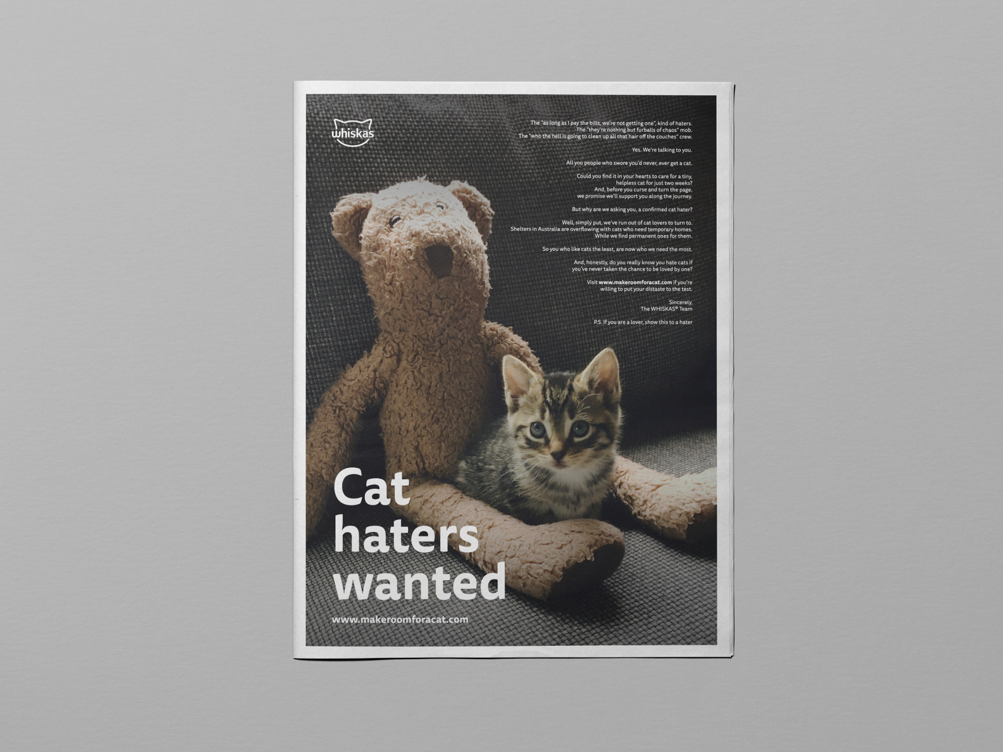 Whiskas campaign print advertisement